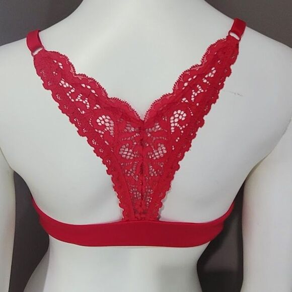 VS Demi Bra Red Racerback Lace NWT - Picture 5 of 8